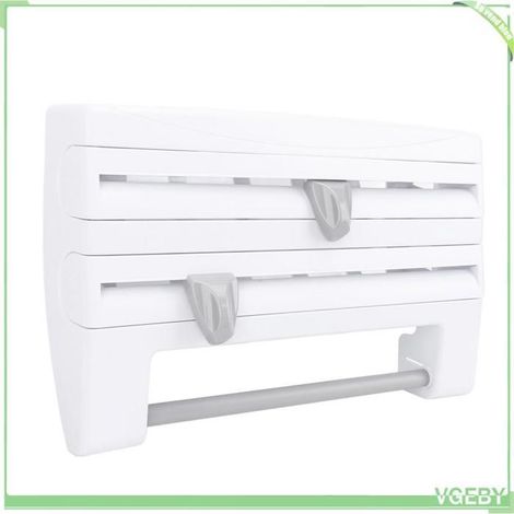 Distributeur de papier d'aluminium de cuisine, organisateur mural polyvalent pour un espace de cuisine soigné (1/4)