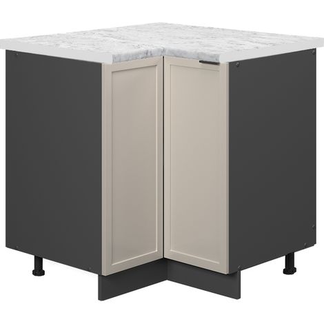 Mobile ad angolo cucina Fame-Line, GrigioBeige, 80.5 cm , PL Marmo, Vicco (1/5)