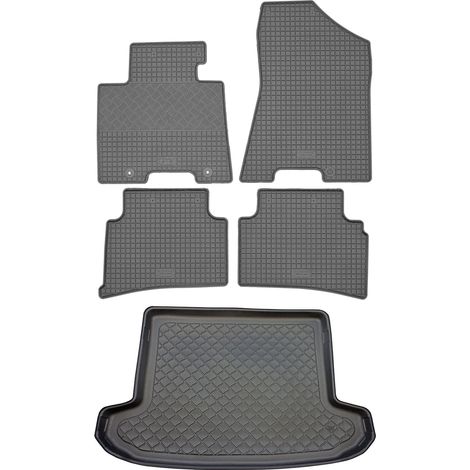 Set di tappetini in gomma per auto e tappetino per bagagliaio per Hyundai Tucson II SUV (5 porte) dal 07.2015 (1/5)