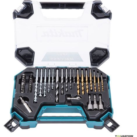 MAKITA Bohrer- und Zubehörset 38-tlg. im Kunststoffkoffer E-22573