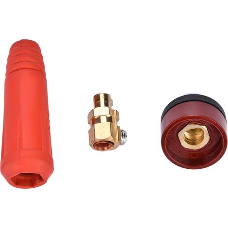 Beyamis connecteur rapide de câble de soudage rouge de style européen DKJ10-25, adaptateur à fixation rapide (1/5)