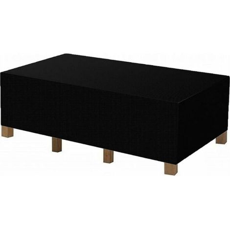 180 x 120 x 74 cm 210D Outdoor Garden Patio Table and Chair Cover, Garden Furniture Cover, Black (1/5)