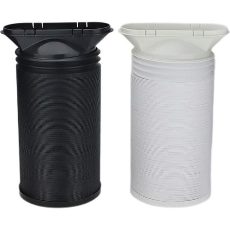 Tuyau d'évacuation flexible pour sèche-linge, hotte aspirante et climatiseurs mobiles - Anneau en carton noir