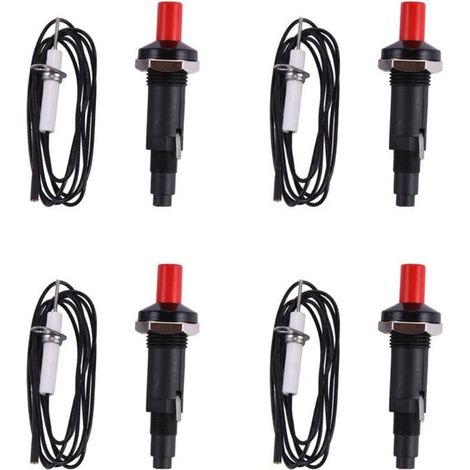 Allumage piézo-électrique - PZCC - PZCC - Câble 1000 mm - Bouton-poussoir - Lot de 4 pour cuisinières gaz (1/4)
