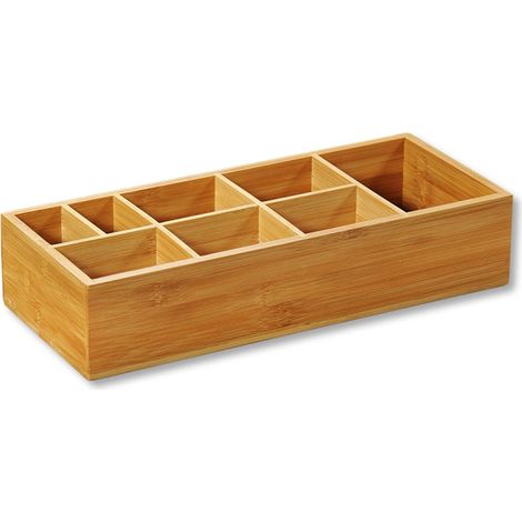 Organizador de bamb煤 con compartimentos