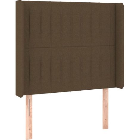Maison Exclusive - Testiera ad Orecchio Marrone Scuro 103x16x118/128 cm in Tessuto
