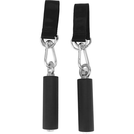 paire de poignées de traction pour câbles, revêtement en caoutchouc TPR antidérapant, accessoire droit pour équipement de musculation et exercices d'haltérophilie (1/5)
