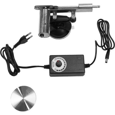 Actionneur linéaire télescopique avec plaque de 60 mm, course de 45 mm, moteur à mouvement alternatif CC à forte poussée. (1/5)
