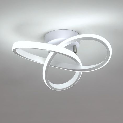 Plafonnier LED Moderne, 22W 2500LM Luminaire Plafonnier Blanc Chambre,Lampe de Plafond Cuisine en Aluminium pour Balcon Salon Couloir, Blanc Froid 6500K, Dia 25cm (1/5)