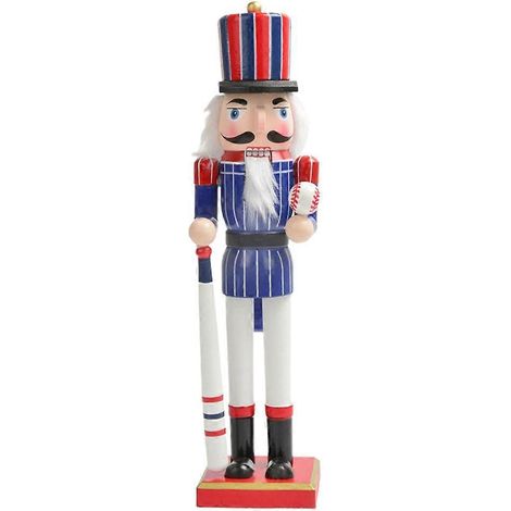 Soldat Athlète en Bois de 15 Pouces, Poupée Figurine Casse-Noisette Décor Maison (1/4)