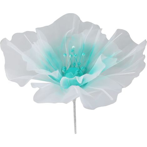 Fleur en gaze de 50 cm de diamètre, couleurs douces et lumineuses, légère, réutilisable, confectionnée à la main en organza, idéale pour la photographie de mariage, vert familial. (1/5)