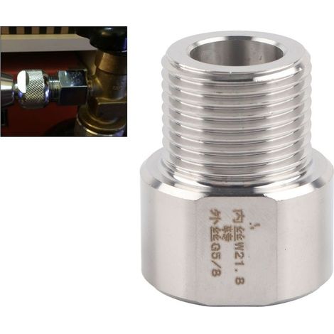 CO2-Regler-Adapter für Stahl- oder Aluminiumflaschen, metrisches Gewinde W21.8 auf G5/8 (1/5)