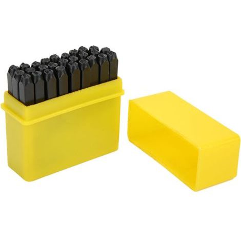Kit d'outils de marquage métal poinçons alphabet en acier carbone 3mm avec étui (lettres) (1/5)