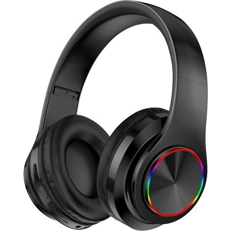 Écouteurs Bluetooth sans filtre - Lumière colorée, pliables, Bluetooth 5.0, stéréo (1/5)