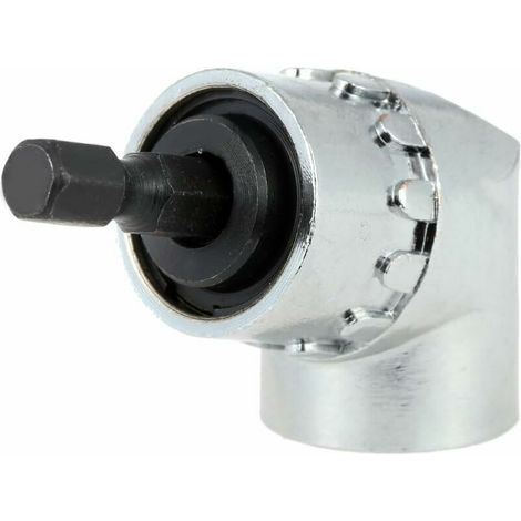 Extension d'angle de 105 degrés Angle droit Changement rapide Tournevis à tige d'extension Tournevis magnétique 1/4 pouce Foret hexagonal Tournevis Porte-douille Adaptateur Manchon (1/5)