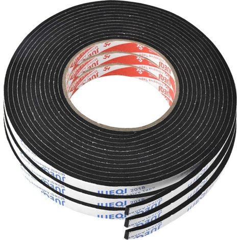 Ruban Adhésif Éponge Double Face - 10 mm x 3 mm x 5 m - Pour Étanchéité Meubles Anti-Collision - 3 Pièces (1/5)