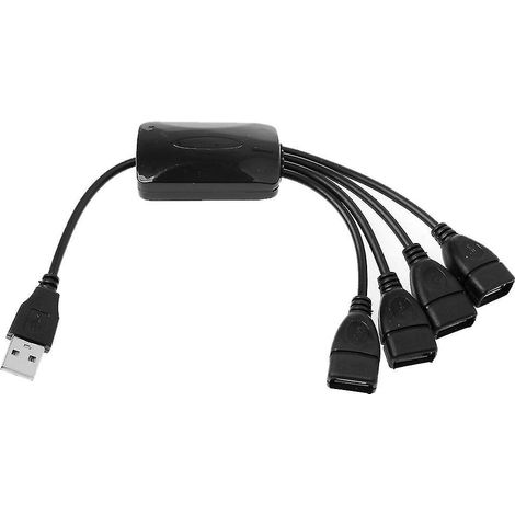 Robuster USB 2.0 Hub, 480 Mbit/s Hub-Splitter, 25 cm USB-Kabellänge (1/4)