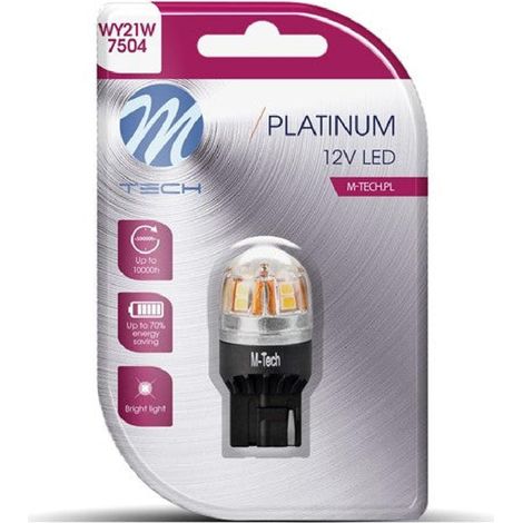 Ampoule Led X 1 - T20 W21W. 12-24V 15X2835Smd. Canbus. Orange -Lb828Y-01B Platinum-