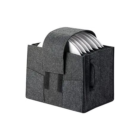 Rangement assiette camping-car - Porte-assiettes feutre - 8 assiettes (1/4)