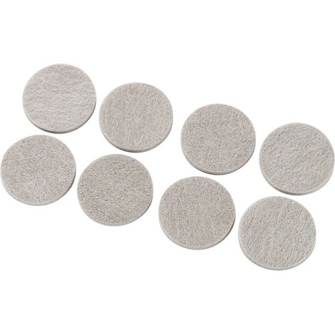 TRU COMPONENTS FP3805BN Filzgleiter selbstklebend, rund Grau (Ø x H) 38 mm x 5 mm 8 St.