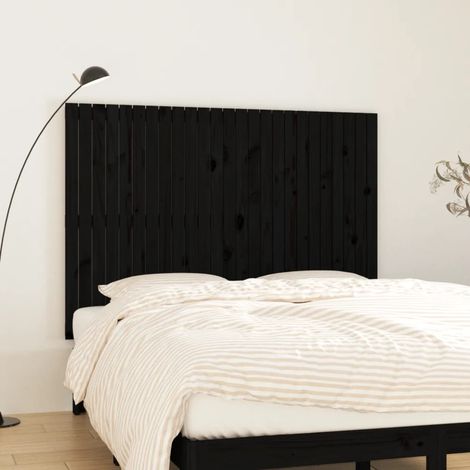 Wand-Kopfteil Schwarz 159,5x3x110 cm Massivholz Kiefer vidaXL