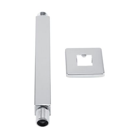 Bras de douche fixé au mur carré haute qualité structure en acier inoxydable droit bras de rallonge de douche tuyau pour accessoires de pommeau de douche au plafond(20,3 cm)