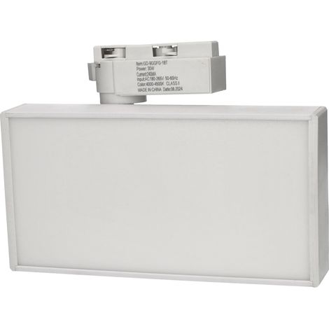 Jandei - Foco para carril tipo panel 30W luz 4200ºK marco blanco (1/5)