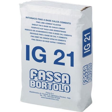 Ig 21 intonaco finitura base calce cemento bianco esterni interni sacco 25 kg