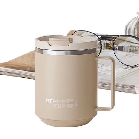 Gobelet À Café Tasses anti-fuite Mug à double paroi d'eau pour femmes, adultes, urs, étudiants, bureau, salle de sport, maison, , pique-nique, camping (1/5)
