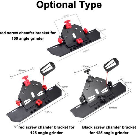 Multifunctional angle grinder stand with fixing screw for 45° chamfering - Cutting guide for ceramic tiles - Utility tool (1/4)