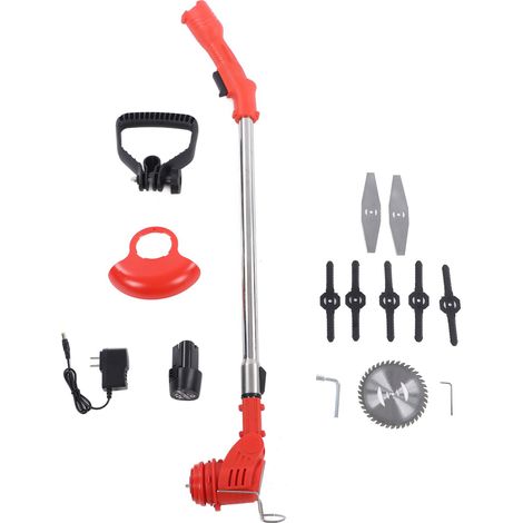 Débroussailleuse électrique sans fil 12V multifonction, télescopique 1-25cm, tondeuse à main pour jardin et pelouse, prise américaine 100-240V (1/5)