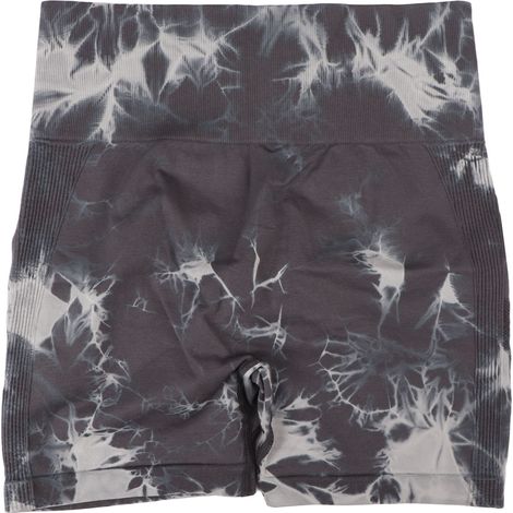 Shorty yoga taille haute gris tie dye, shorty galbant effet lifting fessier pour femme course S (1/5)