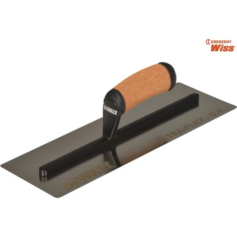 0.4mm FLEX Stainless Steel Flat Trowel, Leather Handle 12in - DDW2991