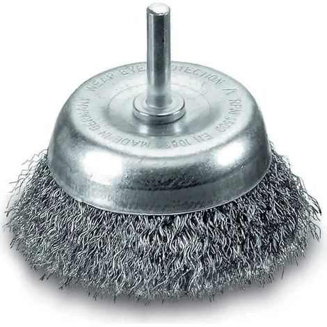 Strumento di finitura lessmann brush cup acciaio inox 75mm 0,20mm