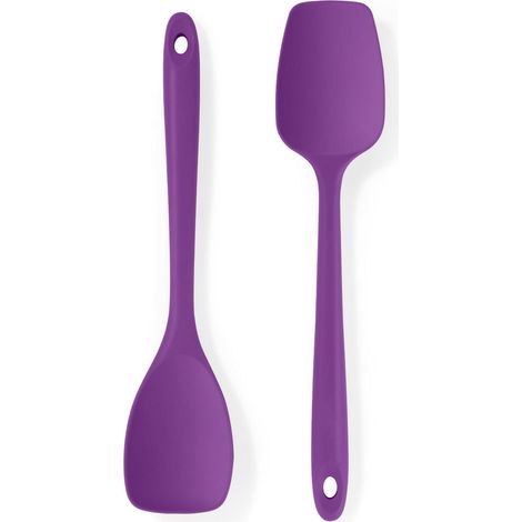Silikon Löffel Set 2 Stück, 315℃ hitzebeständig, Lila