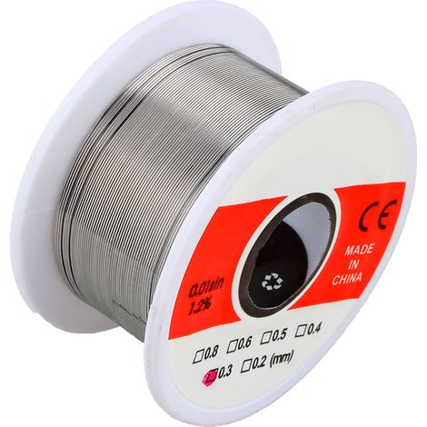 Fil de soudure étain 50g 0,3mm avec cœur colophane Sn60/40 flux 1,2% pour brasage électronique (1/4)