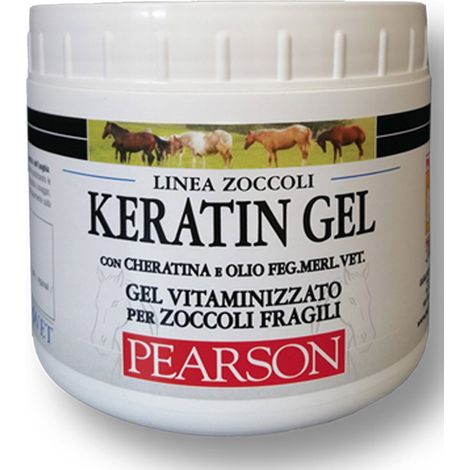 KERATIN GEL Pearson gel vitaminizzato per zoccoli fragili con olio di fegato di merluzzo e cheratina 500 ml