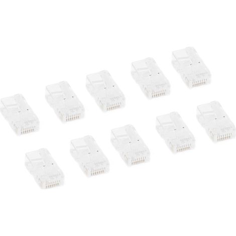 100 prises RJ45 CAT5 TF1013D 8P8C, connecteur Ethernet femelle-femelle, tête cristal pour câble réseau, lot de communication (1/5)