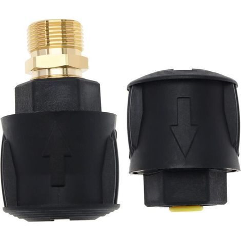 1 Set High Pressure Quick Connect Connector Replacement Compatible with Karcher K2-K7 Quick Connect Hoses Plastic Pressure Washer Hose Adapter (1/4)