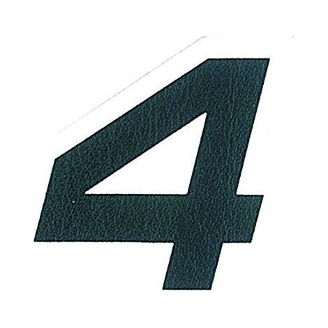 Adesivo Numero 4, Nero (1/5)