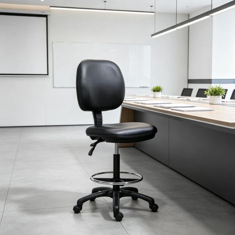 Chaise de travail moderne, chaise pivotante réglable en hauteur, tabouret pratique, chaise de bureau (uniquement avec chaise de bureau) (1/5)