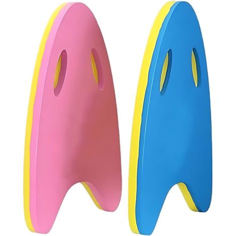 Planche d'entraînement de natation, lot de 2 pièces, en mousse, forme en A, pour adultes et jeunes, 40 cm (15,7 pouces), poignées, pour piscine, article de loisirs (1/4)