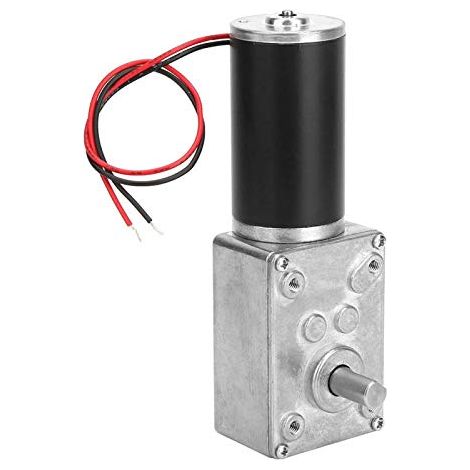 Der drehmomentstarke Schneckengetriebemotor mit Drehzahlregelung untersetzt das 8-mm-Wendewellen-Elektrogetriebe (12 V, 200 U/min).