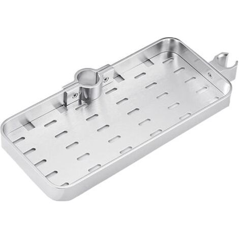 Cage de douche en aluminium sans perforation - Convient pour une hauteur réglable de [20 mm à 25 mm], une cage de douche de salle de bain, du savon, du shampoing et de l'après-shampoing (1/5)