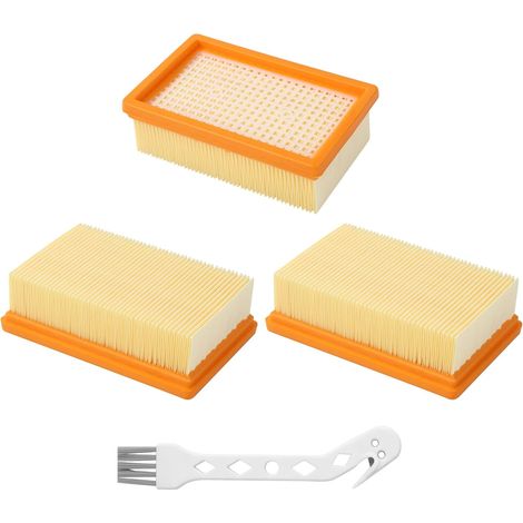 4 x Replacement Vacuum Cleaner Filter, Multifunction Filter with 1 Cleaning Brush, Accessories for WD4, WD5, WD6, MV4, MV5, MV6, Washable for Filter 2.863-005.0 (1/5)