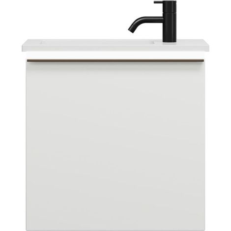 burgbad Eqio lavabo de fundición mineral con mueble bajo para (1/2)