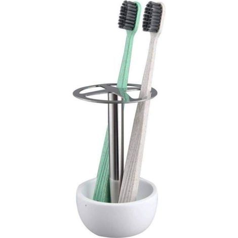 Multifunctional toothbrush holder, fits 4 standard brushes, perfect for bathroom counters.