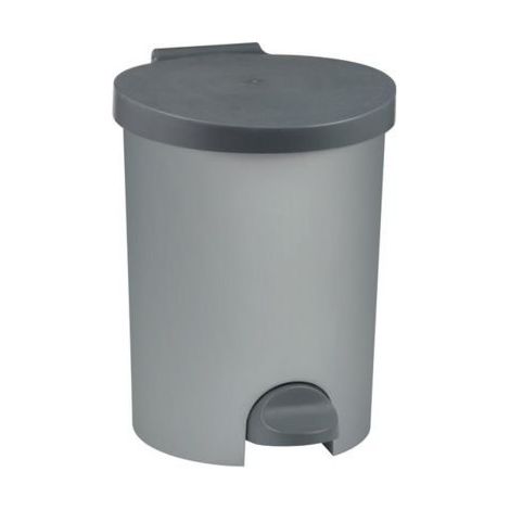 Curver kosz z pedałem 15l /srebrny/ grafitowy