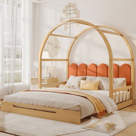 Letto allungabile con tetto e sponde 140x200 OKMYHOME (1/5)