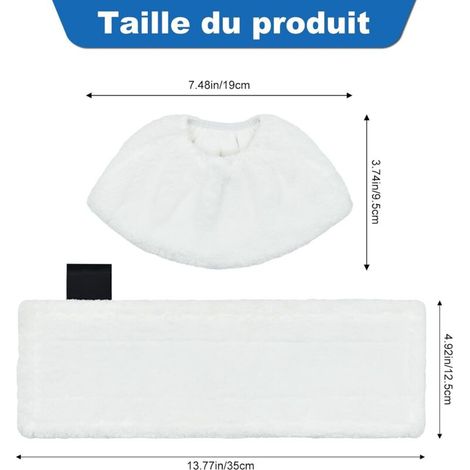 DLAIMI 10 Bonnettes Microfibre Lingettes pour Nettoyeur Compatible avec Karcher Easy Fix SC2 SC3 SC4 SC5,5 Chiffons de Nettoyage à Vapeur en microfibrel & 5 Bonnettes Microfibre Le Nettoyeur Vapeur (1/5)